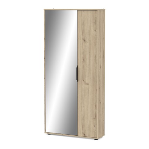 Schuhschrank >EBONY< in Eiche royal - 82,8x178,4x23,9cm (BxHxT)