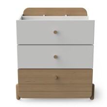 Schubkastenkommode >EDAJ< in weiß  - 72,8x81,6x40,9cm (BxHxT)