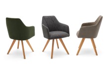 Polsterstuhl >REDDING< in cappuccino - 57x85x62...