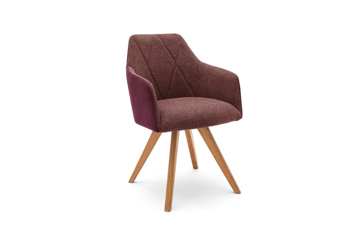Polsterstuhl >REDDING< in bordeaux - 57x85x62 (BxHxT)