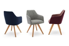 Polsterstuhl >REDDING< in bordeaux - 57x85x62 (BxHxT)