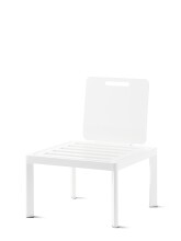 Rückenlehne >Lugo< in weiss, Aluminium -...
