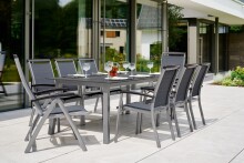 Klappstuhl >Royal< in Grau, Textilux®-Kunstfasergewebe - 75x112x63cm (BxHxT)