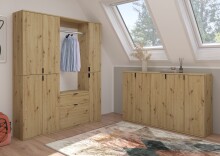 Kommode >Projekt X< in Artisan Eiche - 30x99x34cm (BxHxT)