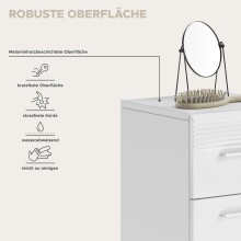 Hochschrank >Linus< in Weiß Hochglanz - 30x80x31cm (BxHxT)