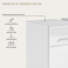 Waschbeckenunterschrank >Linus< in Weiß Hochglanz - 60x56x34cm (BxHxT)