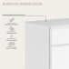 Hochschrank >Linus< in Weiß Hochglanz - 30x182x31cm (BxHxT)