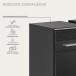 Waschbeckenunterschrank >Linus< in Schwarz Hochglanz - 60x56x34cm (BxHxT)