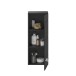 Hängeschrank >Linus< in Schwarz Hochglanz - 30x77x23cm (BxHxT)