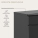 Hängeschrank >Linus< in Schwarz Hochglanz - 30x77x23cm (BxHxT)