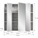 Badezimmerspiegelschrank >Vira< in Weiß Hochglanz - 60x77x18cm (BxHxT)