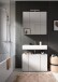 Badezimmerspiegelschrank >Vira< in Weiß Hochglanz - 60x77x18cm (BxHxT)