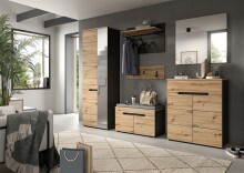 Spiegel >Canu< in Basalt Grau / Artisan - 80x73x2cm (BxHxT)