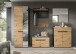Garderobenpaneel >Canu< in Basalt Grau / Artisan - 80x73x27cm (BxHxT)