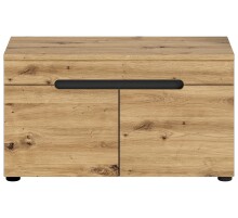 Sitzbank >Canu< in Basalt Grau / Artisan - 80x45x37cm (BxHxT)
