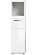 Hochschrank >Ice< in Weiß Hochglanz - 30x110x30cm (BxHxT)