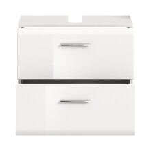 Waschbeckenunterschrank >Ice< in Weiß Hochglanz - 60x54x32cm (BxHxT)