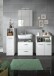 Waschbeckenunterschrank >Ice< in Weiß Hochglanz - 60x54x32cm (BxHxT)