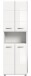 Badezimmer Hochschrank >Ice< in Weiß Hochglanz - 60x185x30cm (BxHxT)