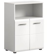 Hochschrank >Ice< in Weiß Hochglanz -...