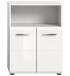 Hochschrank >Ice< in Weiß Hochglanz - 60x80x30cm (BxHxT)