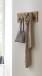 Wandgarderobe >54336< in eiche, schwarz, Massivholz, Metall - 60x20x10cm (BxHxT)