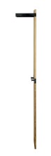 Wandgarderobe >54337< in eiche, schwarz, Massivholz, Metall - 35x175x25 (BxHxT)
