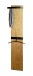 Wandgarderobe >54337< in eiche, schwarz, Massivholz, Metall - 35x175x25 (BxHxT)