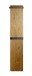 Wandgarderobe >54337< in eiche, schwarz, Massivholz, Metall - 35x175x25 (BxHxT)