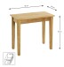 Beistelltisch >54352< in eiche, Massivholz - 56x52x30cm (BxHxT)