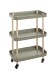 Servierwagen >54919< in grün, natur, Massivholz, Metall - 50x76x30cm (BxHxT)