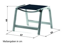 Hocker >Royal< in Hellgrau, Kunstfasergewebe -...
