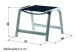 Hocker >Royal< in Hellgrau, Kunstfasergewebe - 56x44x57cm (BxHxT)
