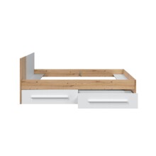 Jugendzimmer-Set >NOA< in Nodi-Eiche/Artik-Weiß - 196x77x92 (BxHxT)