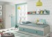 Jugendzimmer-Set >SNUBA< in Alpen-Weiß/Aqua-Grün - 201x43x98 (BxHxT)