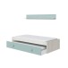 Jugendzimmer-Set >SNUBA< in Alpen-Weiß/Aqua-Grün - 201x43x98 (BxHxT)