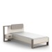 Bettanlage >CAMILLIA< (2-teilig) in Grau - 203x89x127,9cm (BxHxT)
