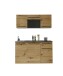 Singleküche >Jazz< in Eiche Artisan - 160x212x60 (BxHxT)