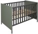 Babybett >Ole< in pine green matt / anthrazit matt  - 78x93x144cm (BxHxT)