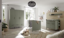 Unterstellregal >Ole< in pine green matt  - 25x89x25cm (BxHxT)