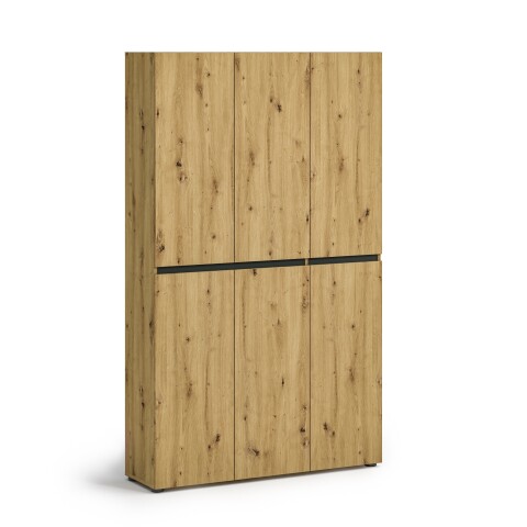 Schuhschrank >Glossy< in Artisan Eiche - 120x200x34cm (BxHxT)