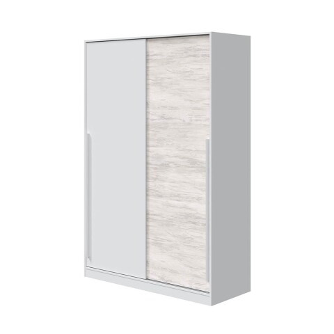 Schwebetürenschrank >TOP< in Artik-Weiß/Velho-Weiß - 120x200x50 (BxHxT)