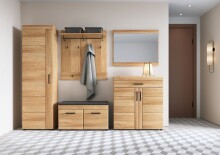 Garderobenschrank >CORTINA< in Grandson Eiche Dekor - 58x195x37,4 (BxHxT)
