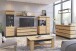 Glasvitrine >CORTE< in Coast Evoke Eiche Dekor/Kosmos Grau - 60x200,5x40 (BxHxT)