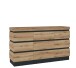 Sideboard >CORTE< in Coast Evoke Eiche Dekor/Kosmos Grau - 160,8x92,5x45cm (BxHxT)