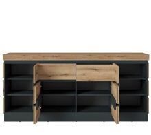 Sideboard >CORTE< in Coast Evoke Eiche/Kosmos Grau...