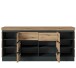 Sideboard >CORTE< in Coast Evoke Eiche/Kosmos Grau - 201,2x92,5x45cm (BxHxT)
