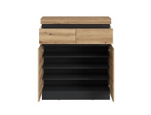 Schuhkommode >CORTE< in Coast Evoke Eiche Dekor - 100,6x116x45cm (BxHxT)