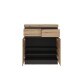 Kommode >CORTE< in Coast Evoke Eiche Dekor/Kosmos Grau  - 100x115,3x45cm (BxHxT)