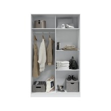 Jugendzimmer-Set >ELLIOT< in Artik-Weiß/Velho-Weiß - 199x65x96 (BxHxT)